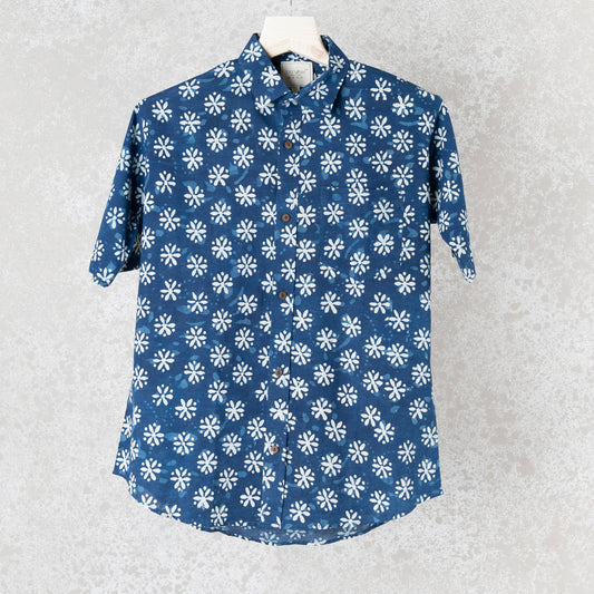 Indigo Flower Shirt
