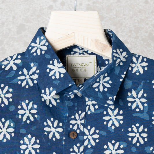 Indigo Flower Shirt