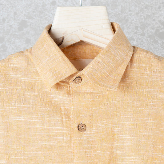 Dark Yellow Khadi Slub Shirt